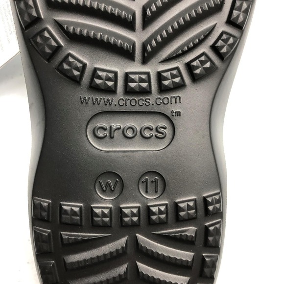 Crocs Clogs Mens Size 9 Womens Size 11 Black Baya Platform Comfort Slip On Shoes - Picture 10 of 12